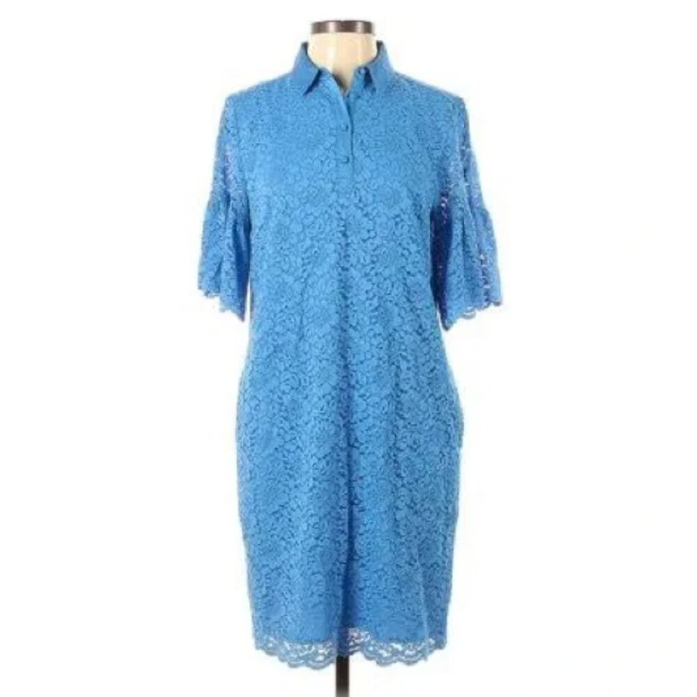 Banana Republic Blue Lace Knee Length Dress Size S